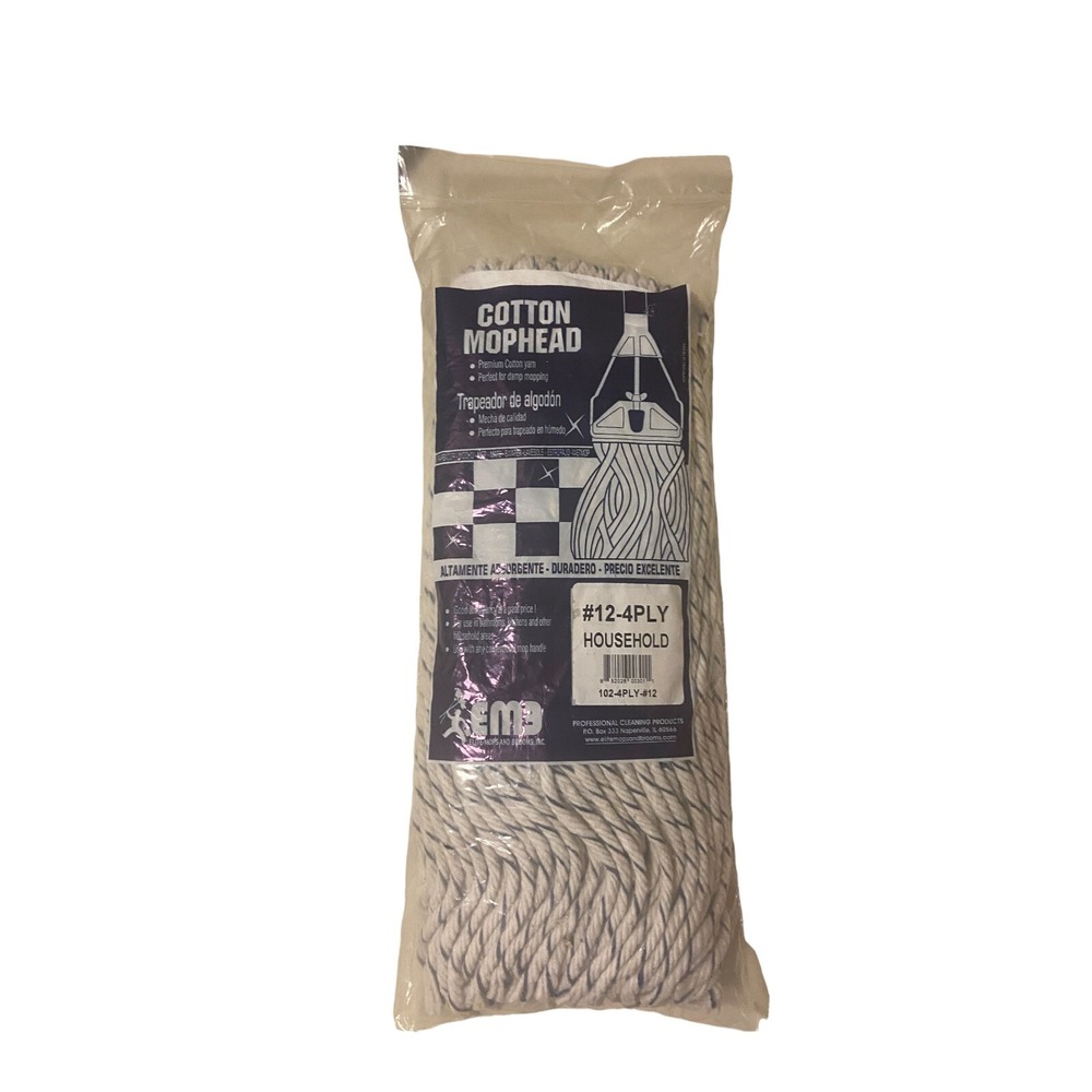 EME Mop Head Cut End Cotton 4 Ply #12 Blue Bagged Pack of 1  NEW